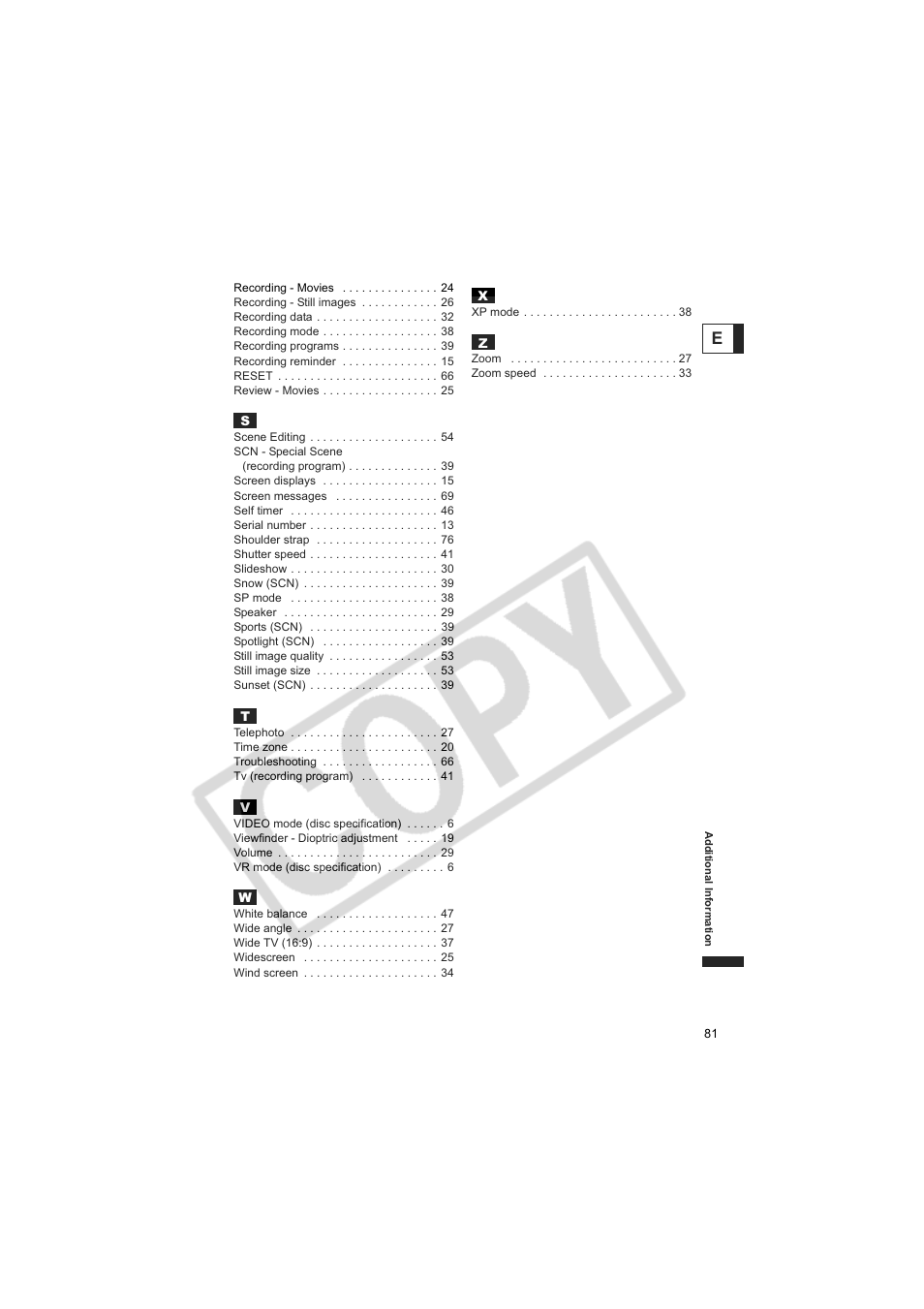 Canon DC100  EN User Manual | Page 81 / 84