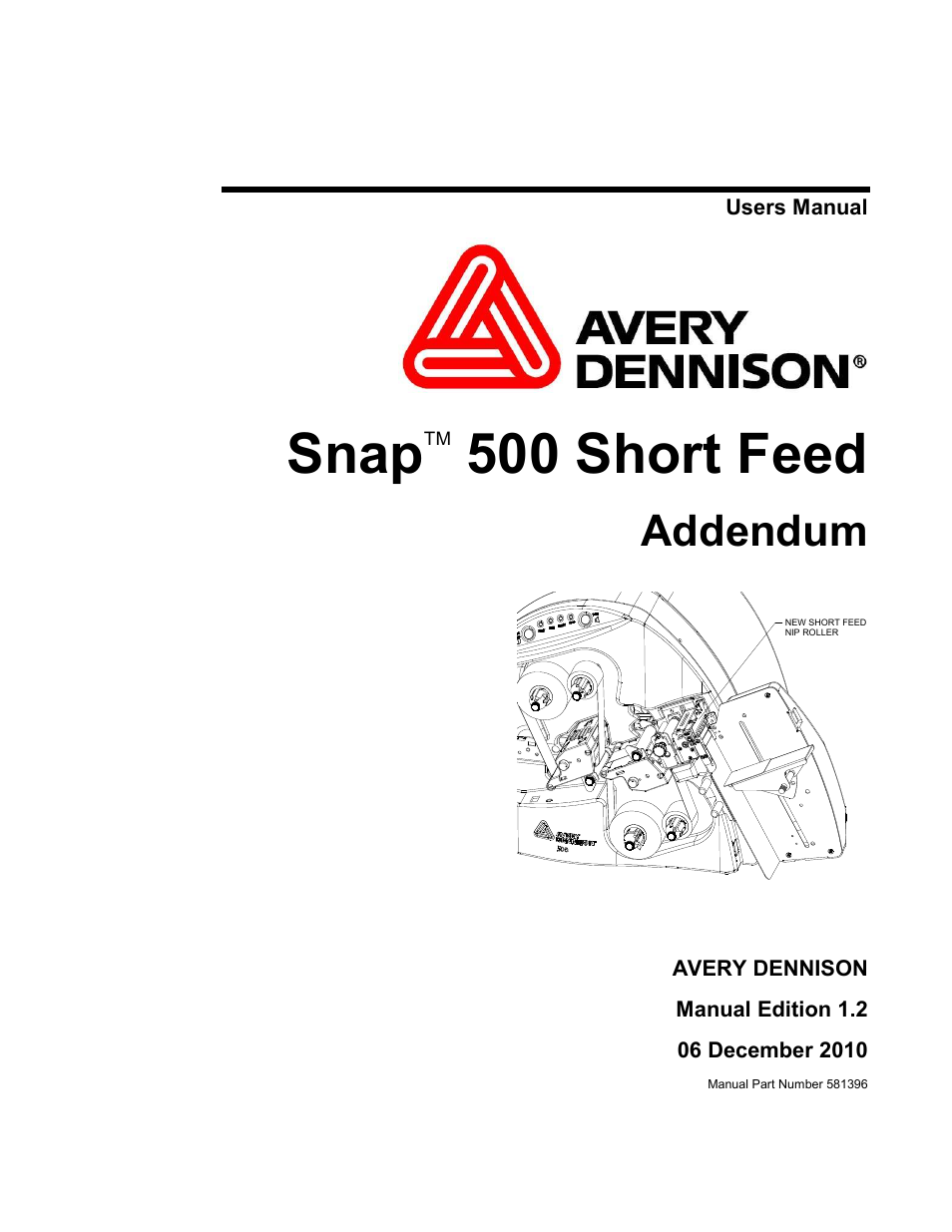 Avery Dennison SNAP 500 Short Feed User Manual | 24 pages