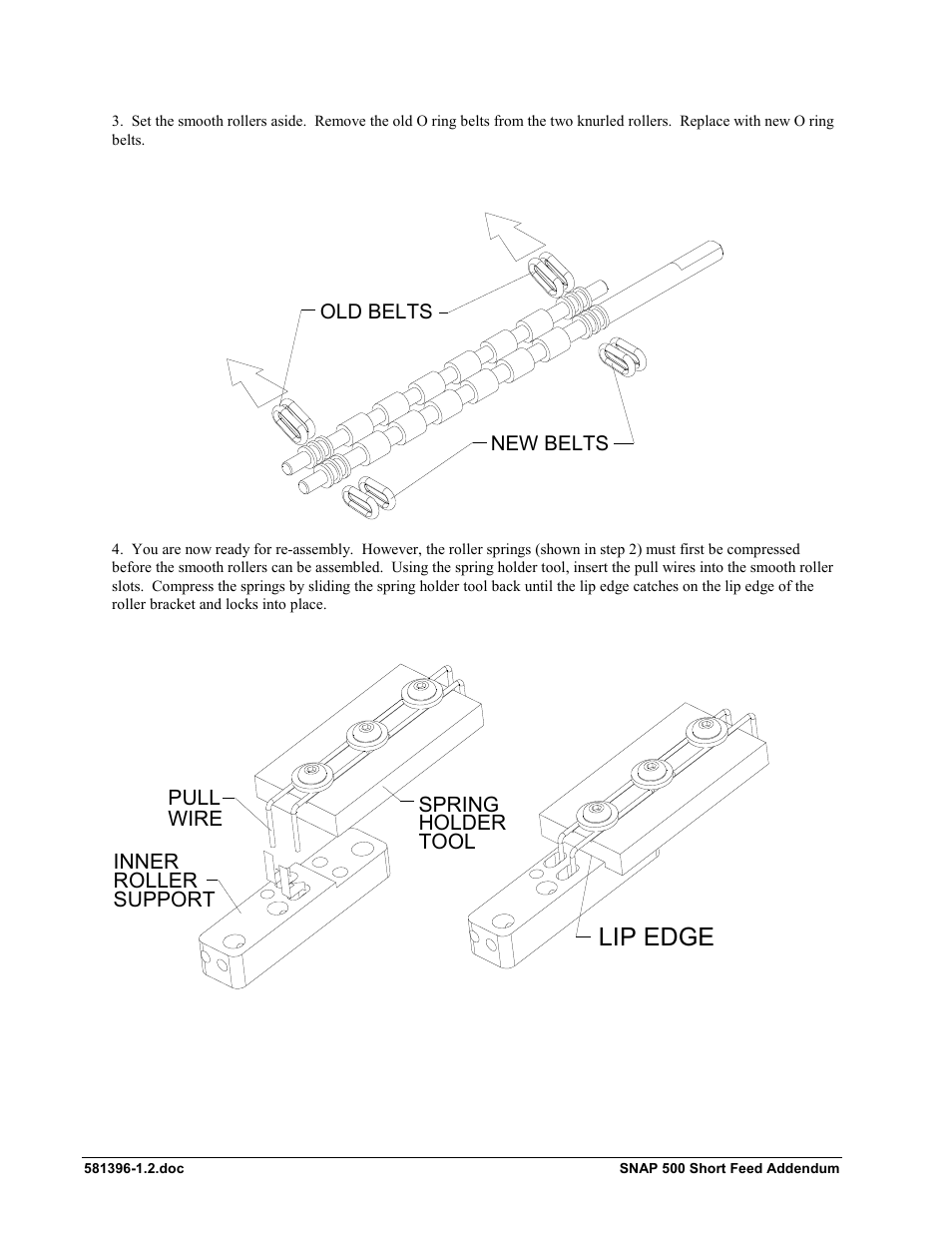 Lip edge | Avery Dennison SNAP 500 Short Feed User Manual | Page 15 / 24