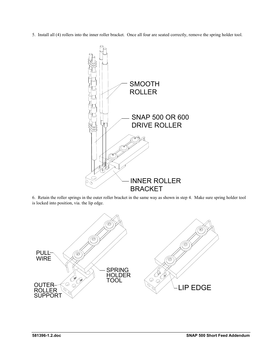 Lip edge | Avery Dennison SNAP 500 Short Feed User Manual | Page 16 / 24