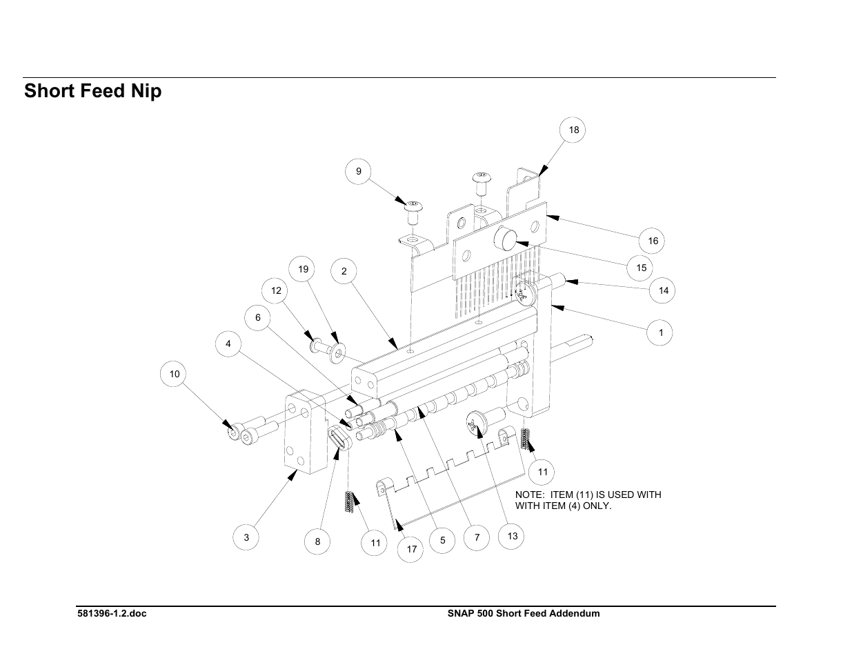 Short feed nip | Avery Dennison SNAP 500 Short Feed User Manual | Page 23 / 24