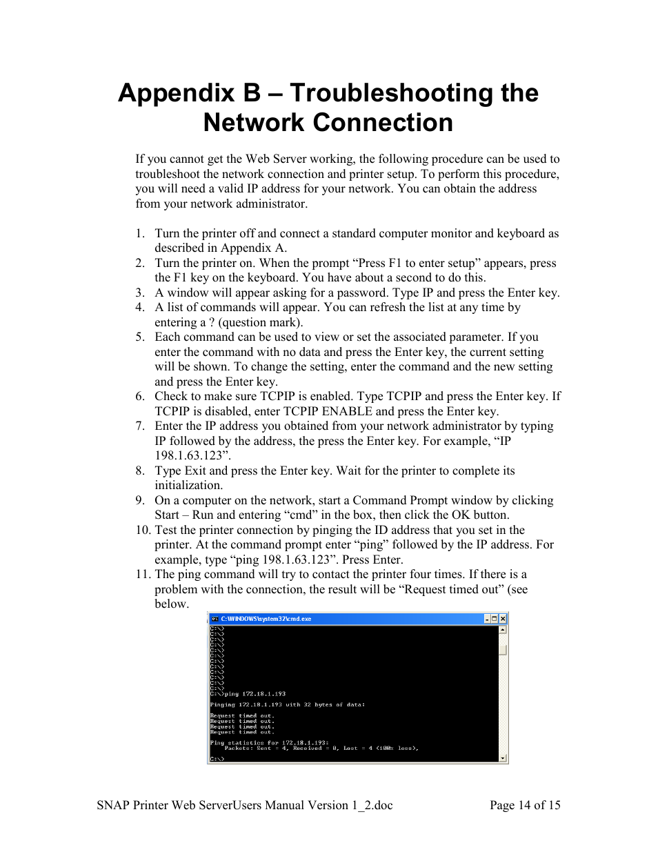 Avery Dennison SNAP Webserver Manual User Manual | Page 14 / 15