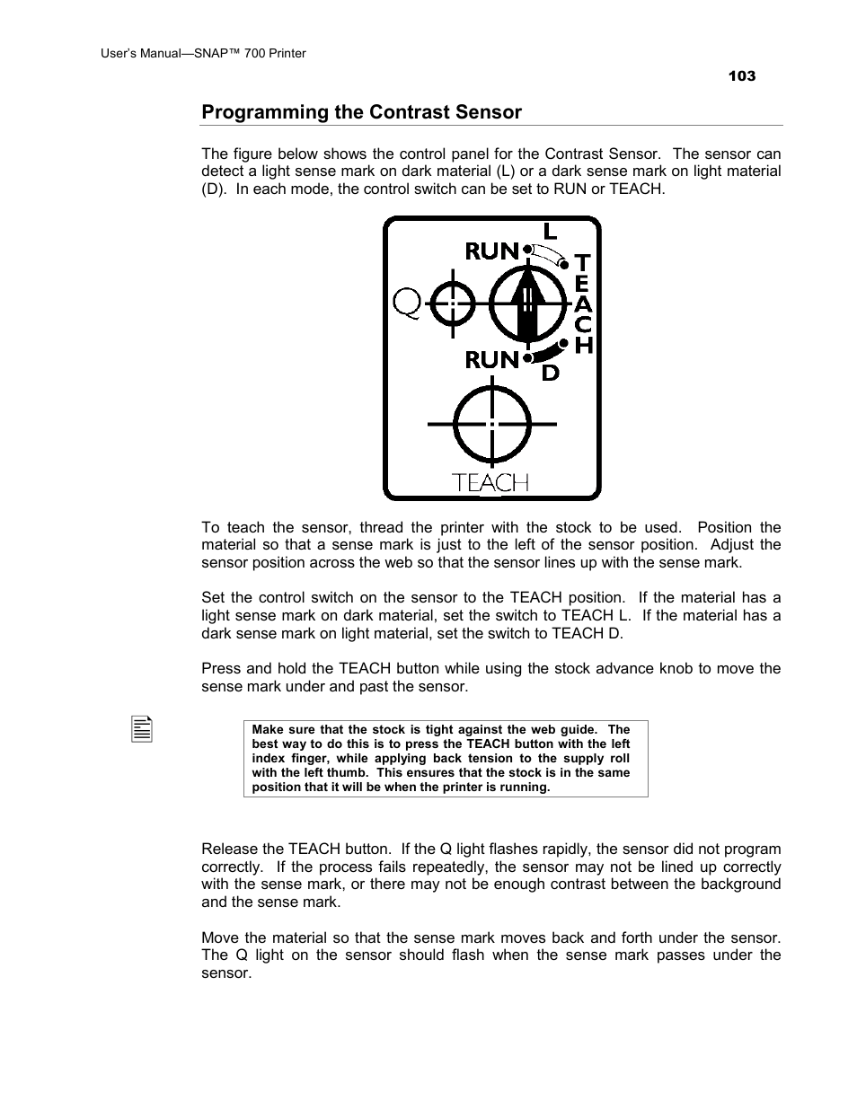Avery Dennison SNAP 700 User Manual | Page 103 / 153