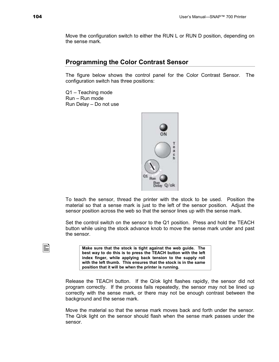 Avery Dennison SNAP 700 User Manual | Page 104 / 153