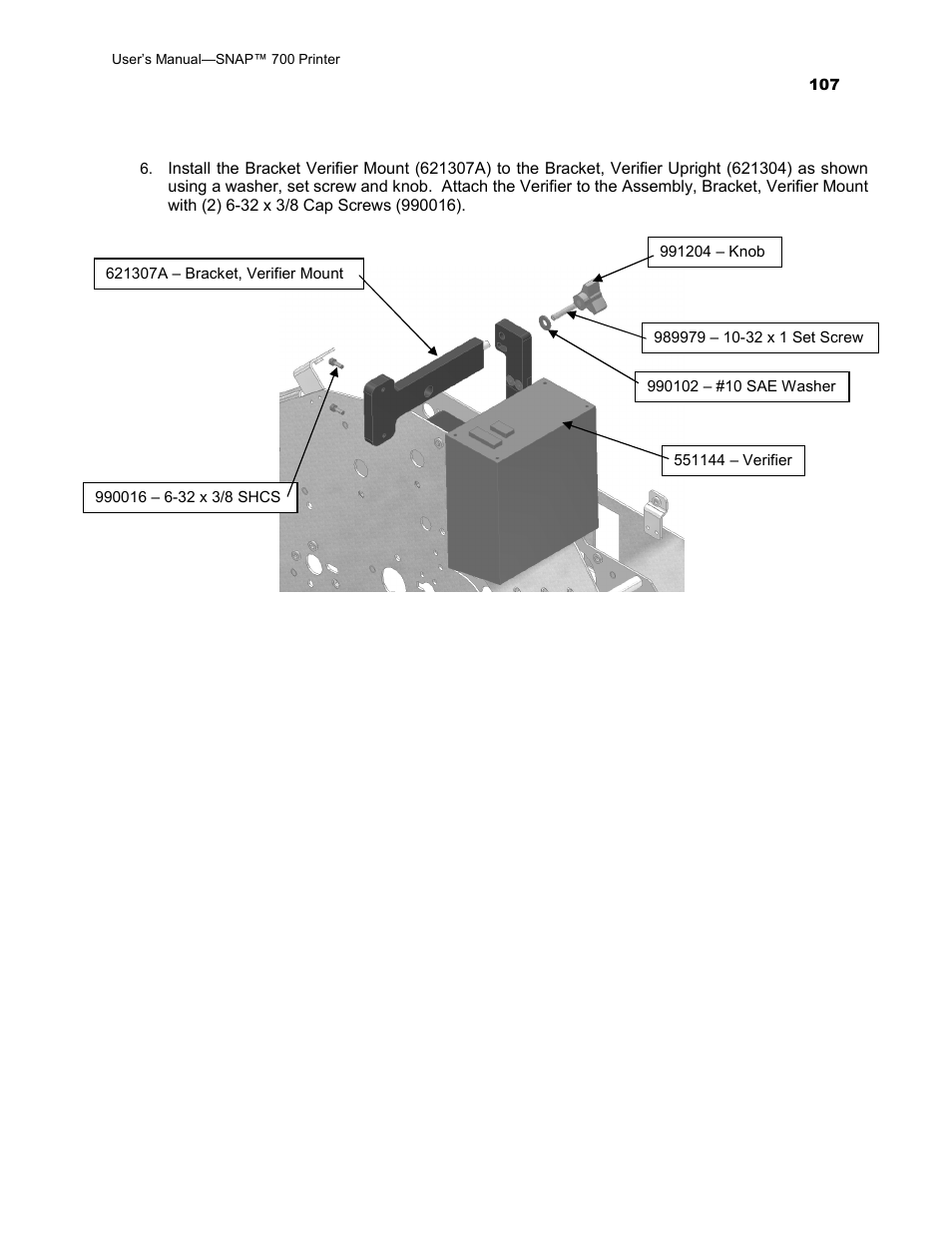 Avery Dennison SNAP 700 User Manual | Page 107 / 153