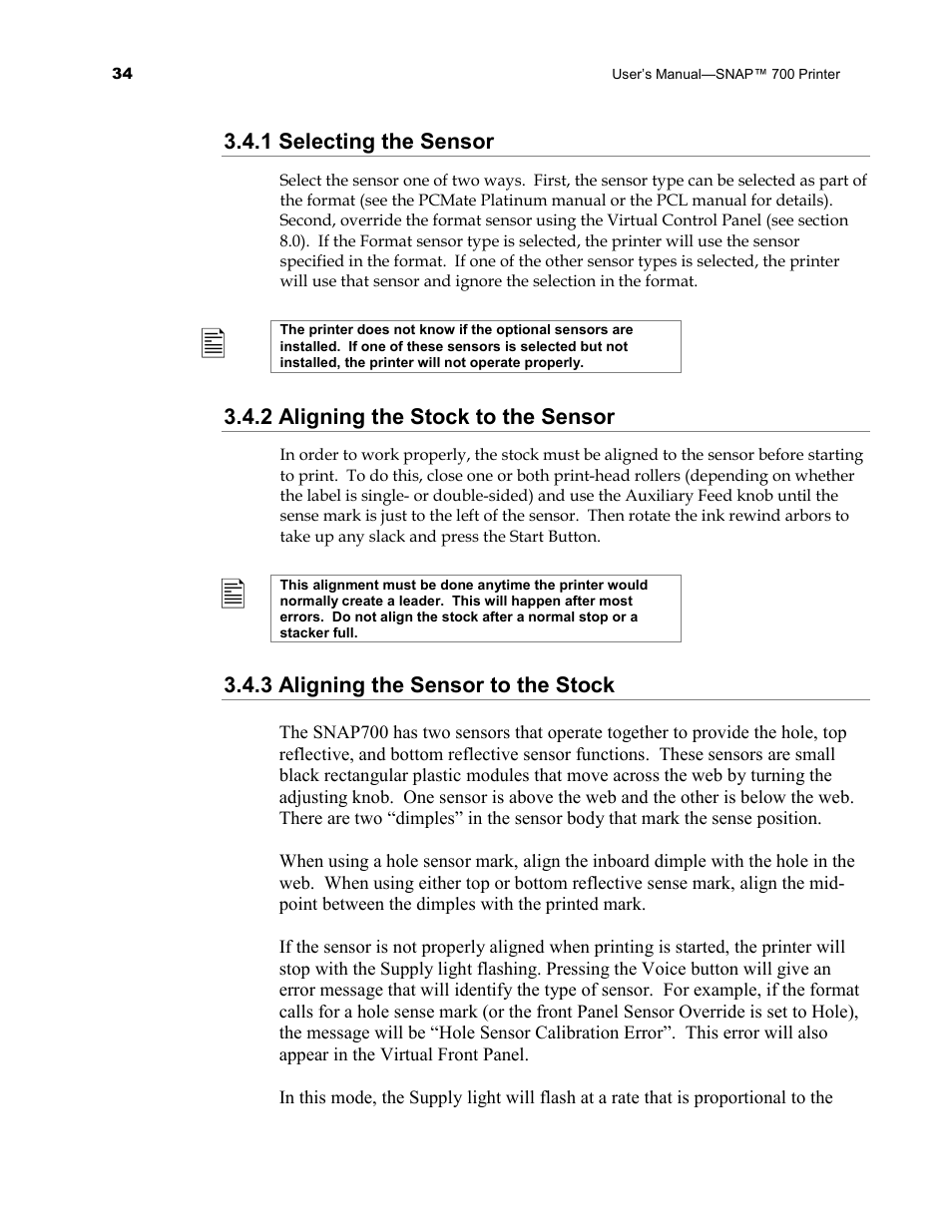 Avery Dennison SNAP 700 User Manual | Page 34 / 153