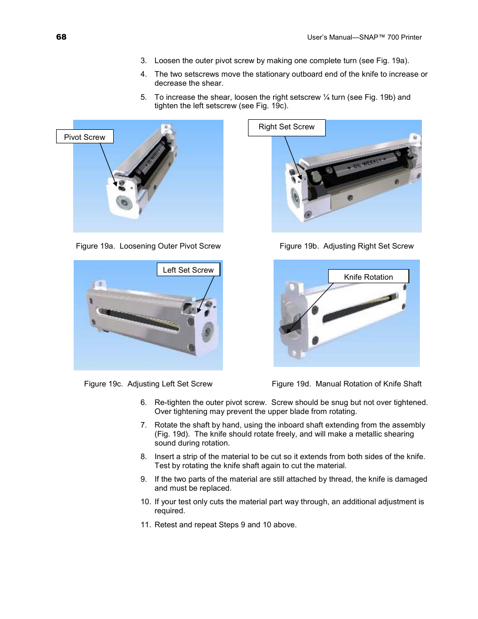 Avery Dennison SNAP 700 User Manual | Page 68 / 153