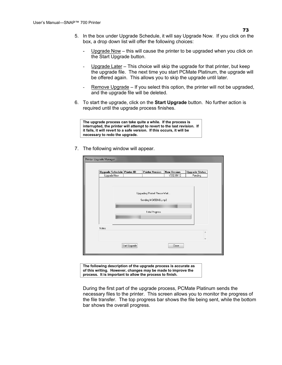 Avery Dennison SNAP 700 User Manual | Page 73 / 153