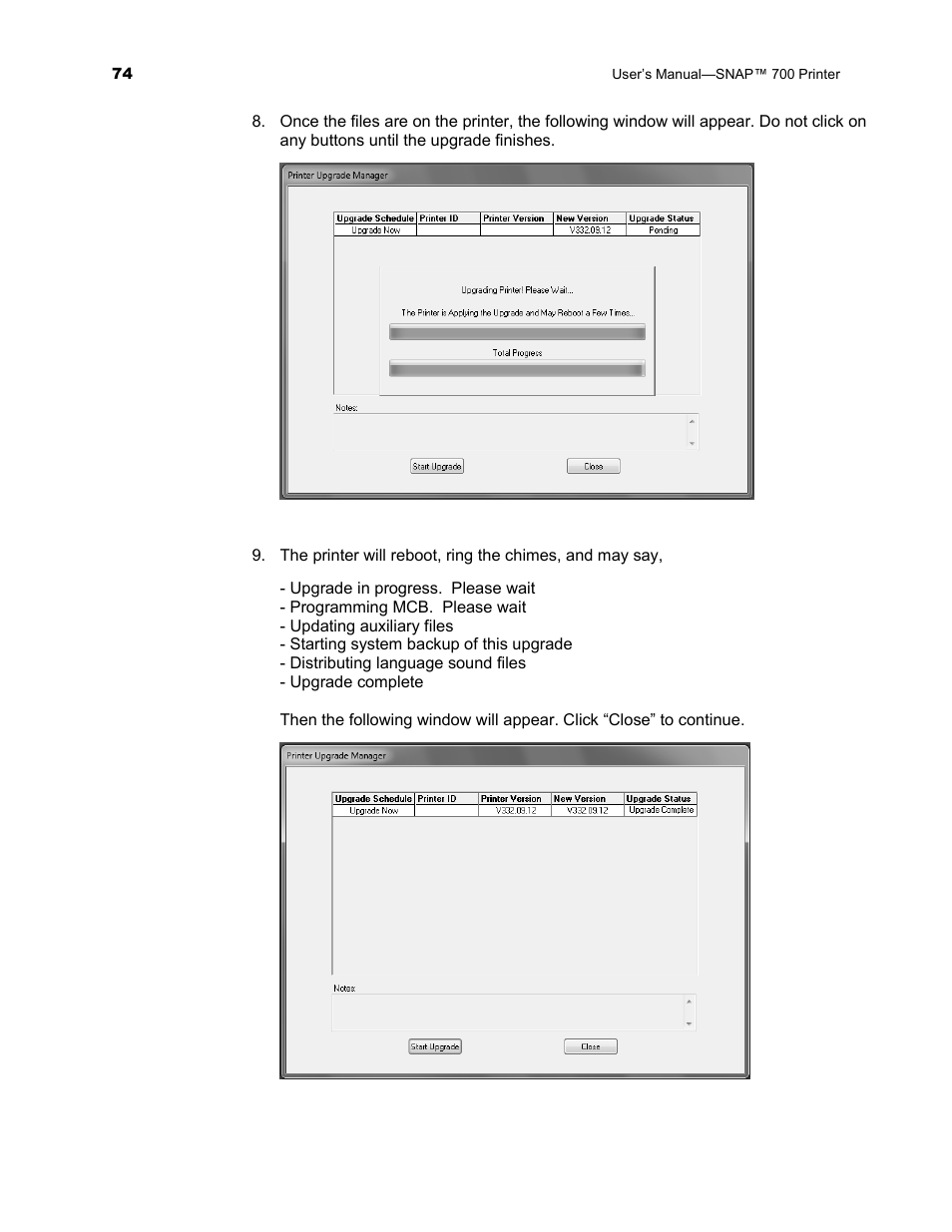 Avery Dennison SNAP 700 User Manual | Page 74 / 153