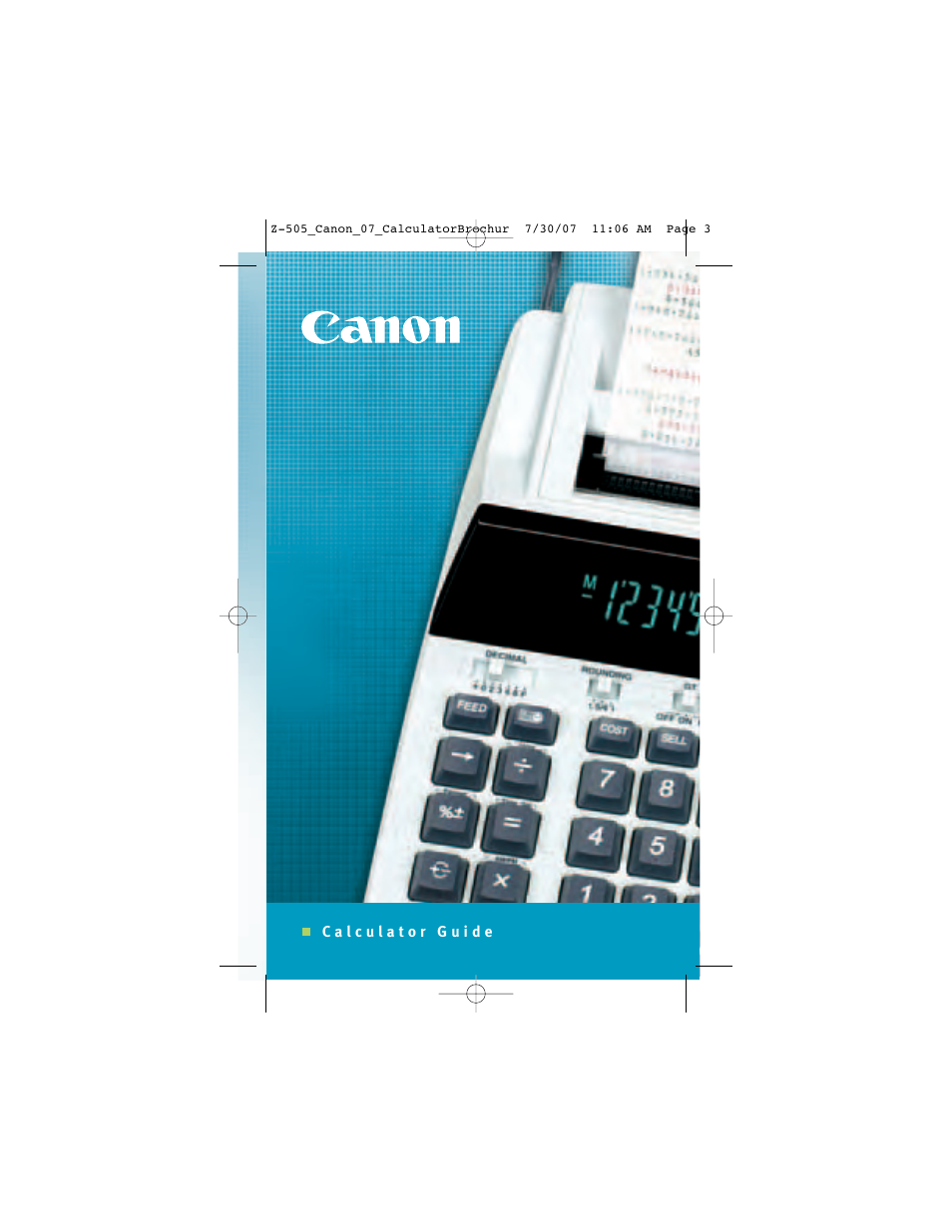 Canon Z-505 User Manual | 66 pages