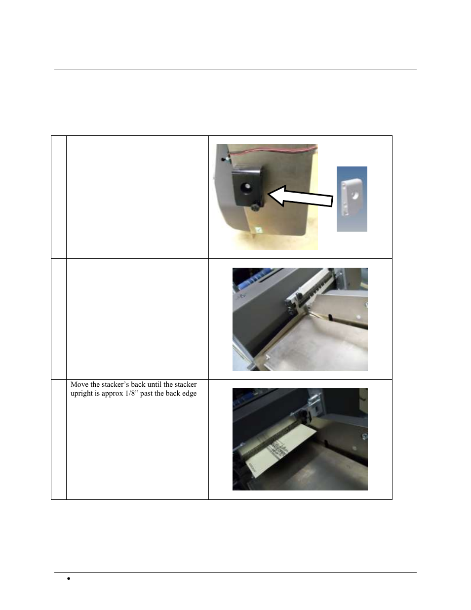 Installing the stacker on the linear knife | Avery Dennison SNAP 700 RFID Linear Knife User Manual | Page 52 / 71