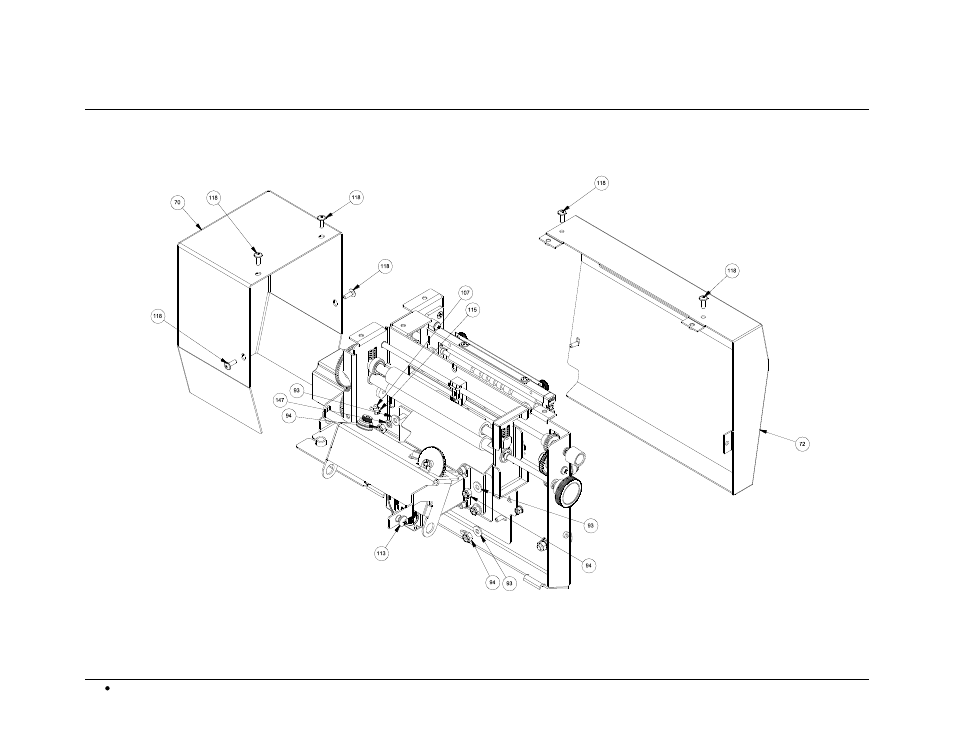 Cover assembly drawing | Avery Dennison SNAP 700 RFID Linear Knife User Manual | Page 62 / 71