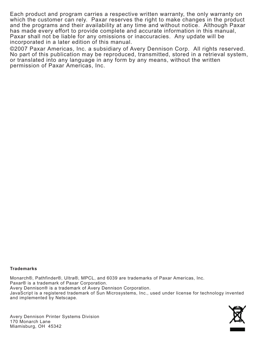 Avery Dennison Platinum 6039 JavaScript User Manual | Page 2 / 94