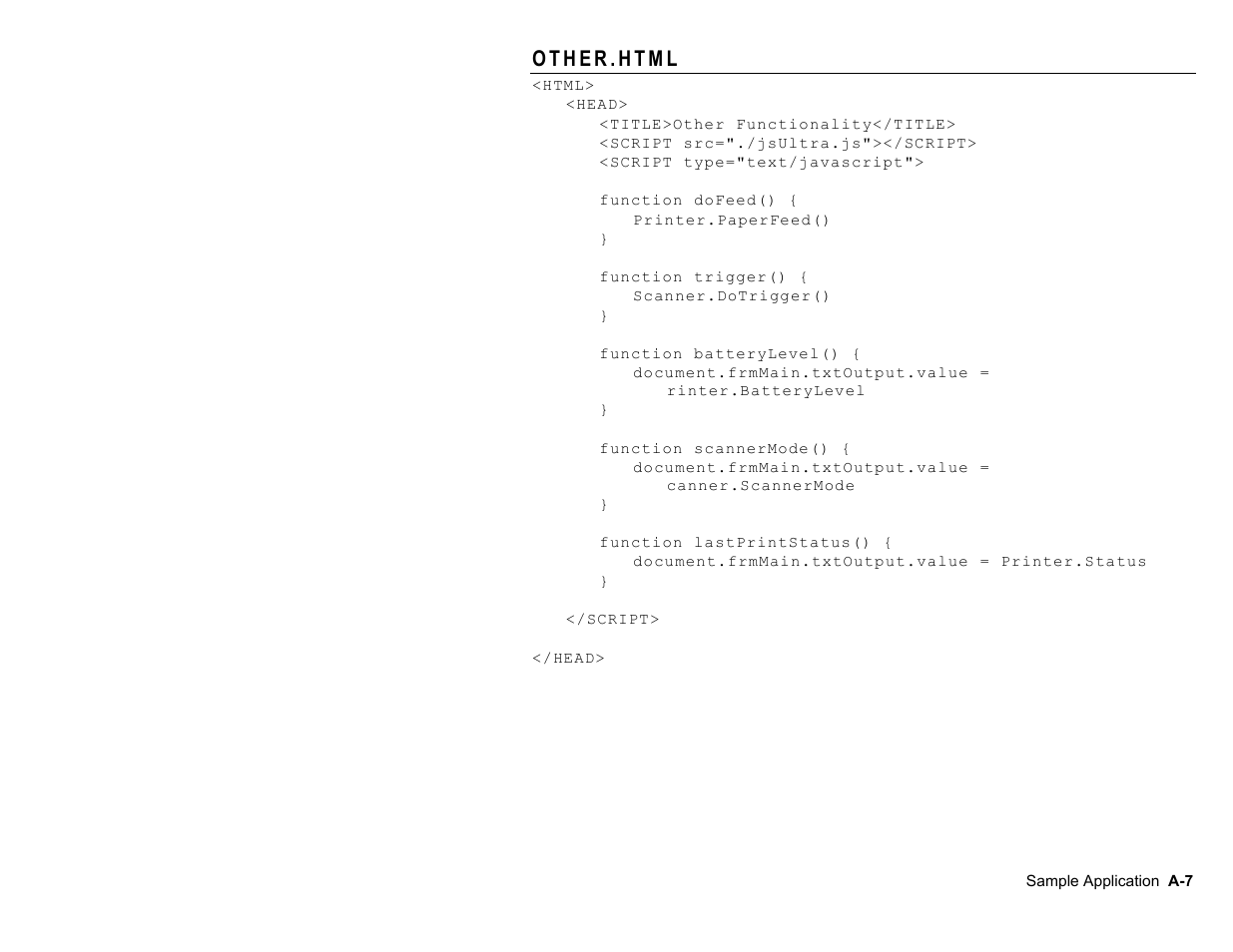 Avery Dennison Platinum 6039 JavaScript User Manual | Page 87 / 94