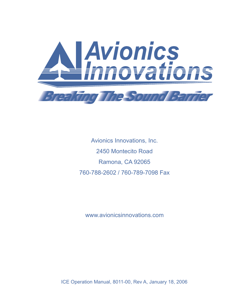 Avionics Innovations ICE PCU (Passenger Control Unit) Operation Manual User Manual | Page 14 / 14