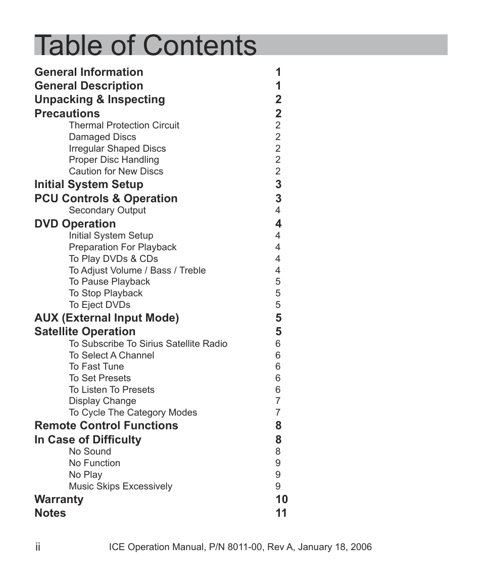 Avionics Innovations ICE PCU (Passenger Control Unit) Operation Manual User Manual | Page 2 / 14