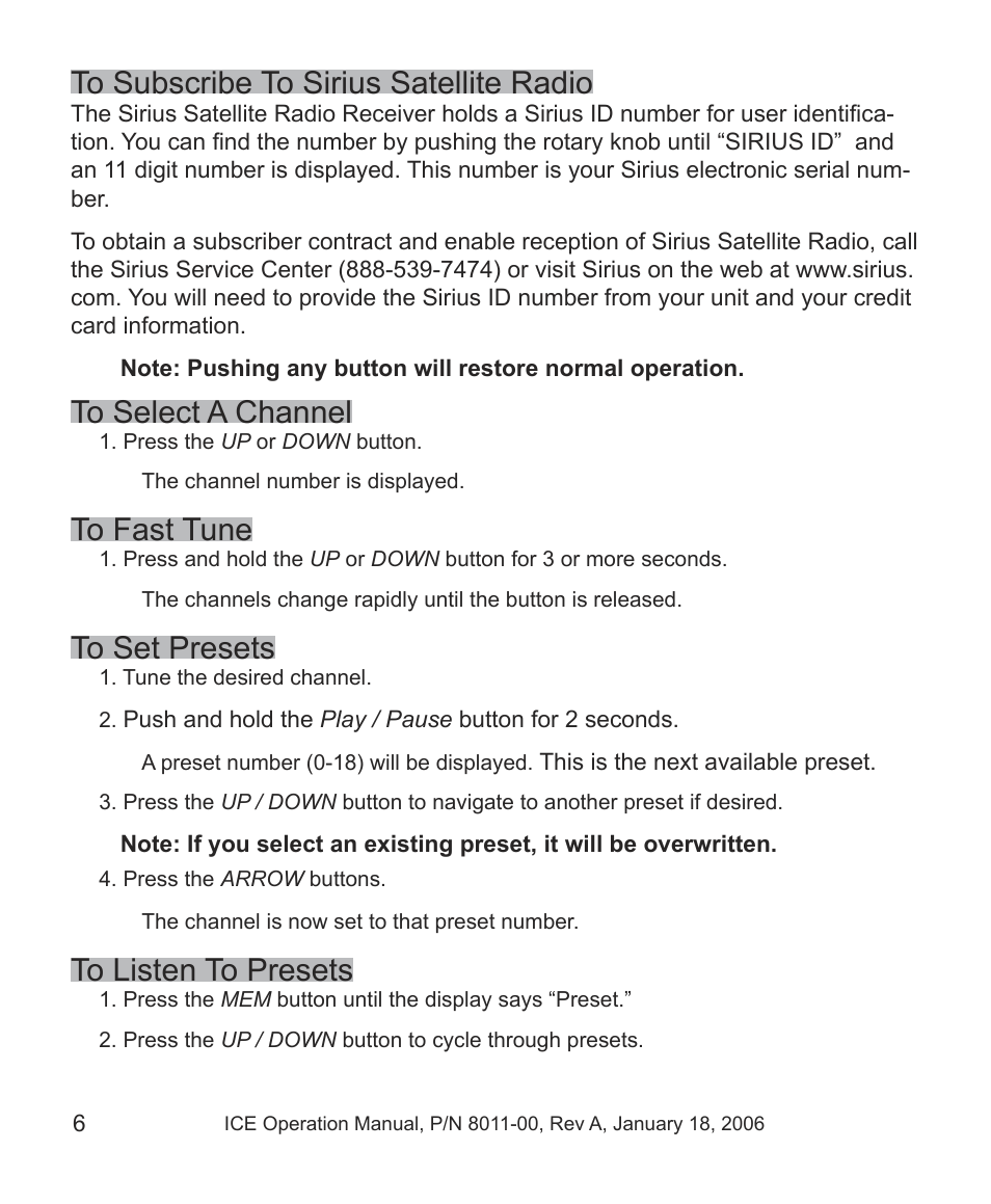 Avionics Innovations ICE PCU (Passenger Control Unit) Operation Manual User Manual | Page 8 / 14
