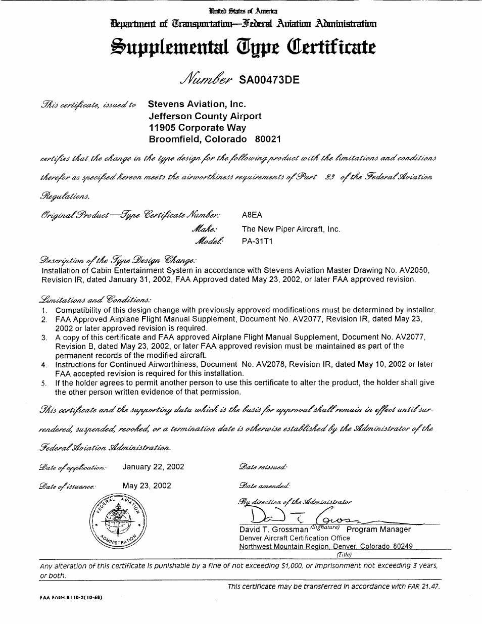Avionics Innovations AVS (Audio/Video Switch System) User Manual | Page 14 / 14