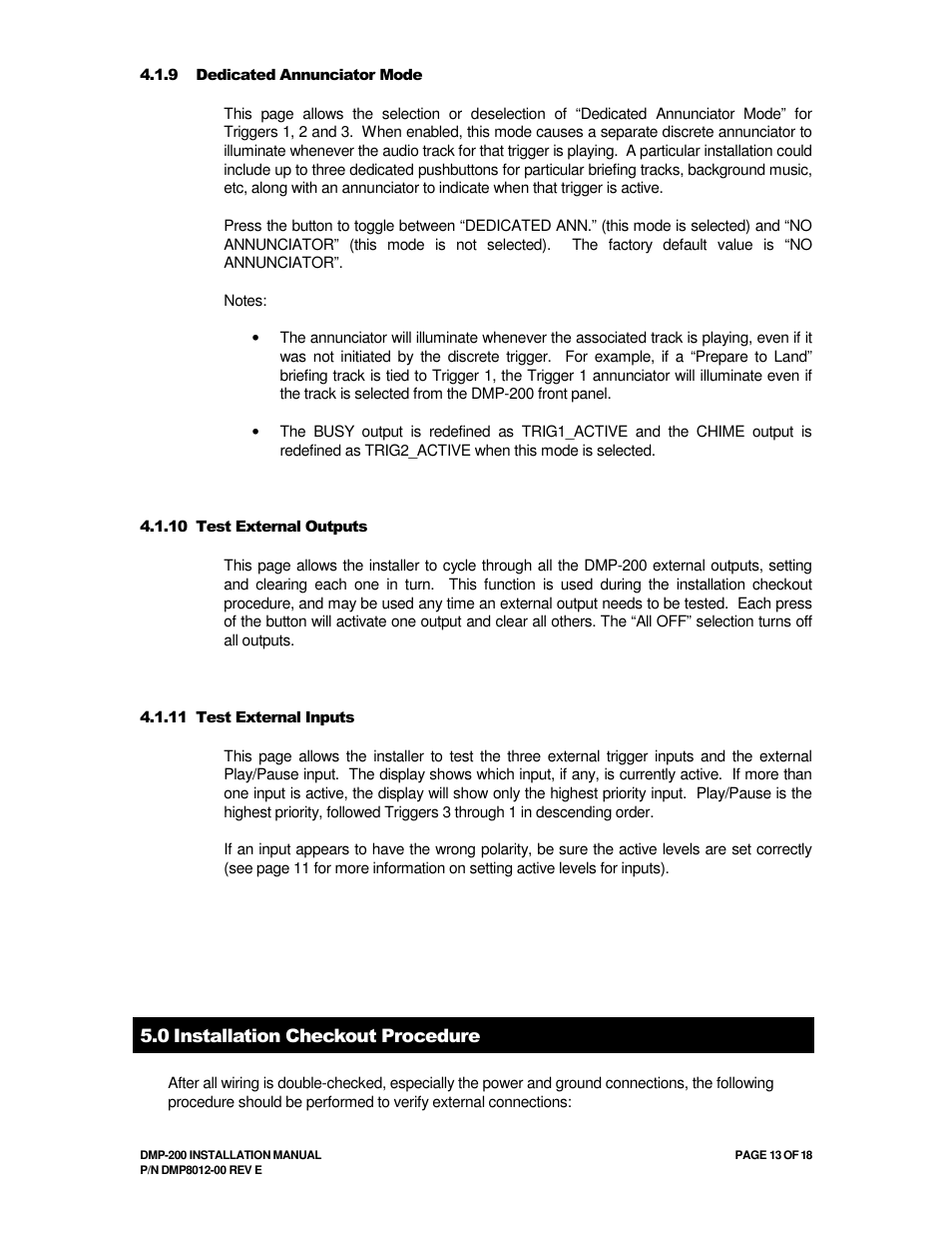 Avionics Innovations DMP-200 (MP3 Player) Installation Manual User Manual | Page 13 / 20