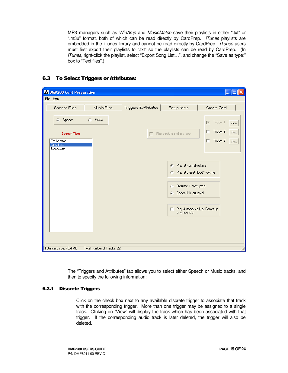 Avionics Innovations DMP-200 (MP3 Player) Operation Manual User Manual | Page 15 / 24