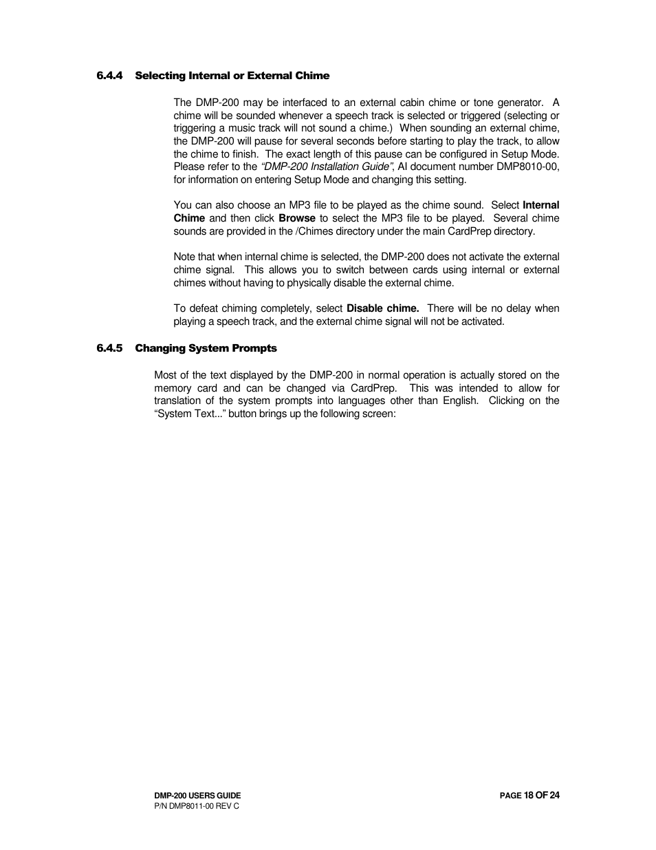 Avionics Innovations DMP-200 (MP3 Player) Operation Manual User Manual | Page 18 / 24