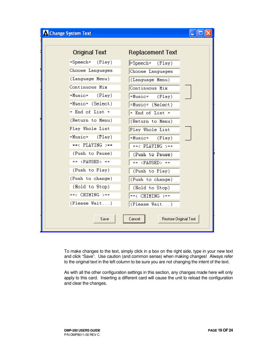 Avionics Innovations DMP-200 (MP3 Player) Operation Manual User Manual | Page 19 / 24