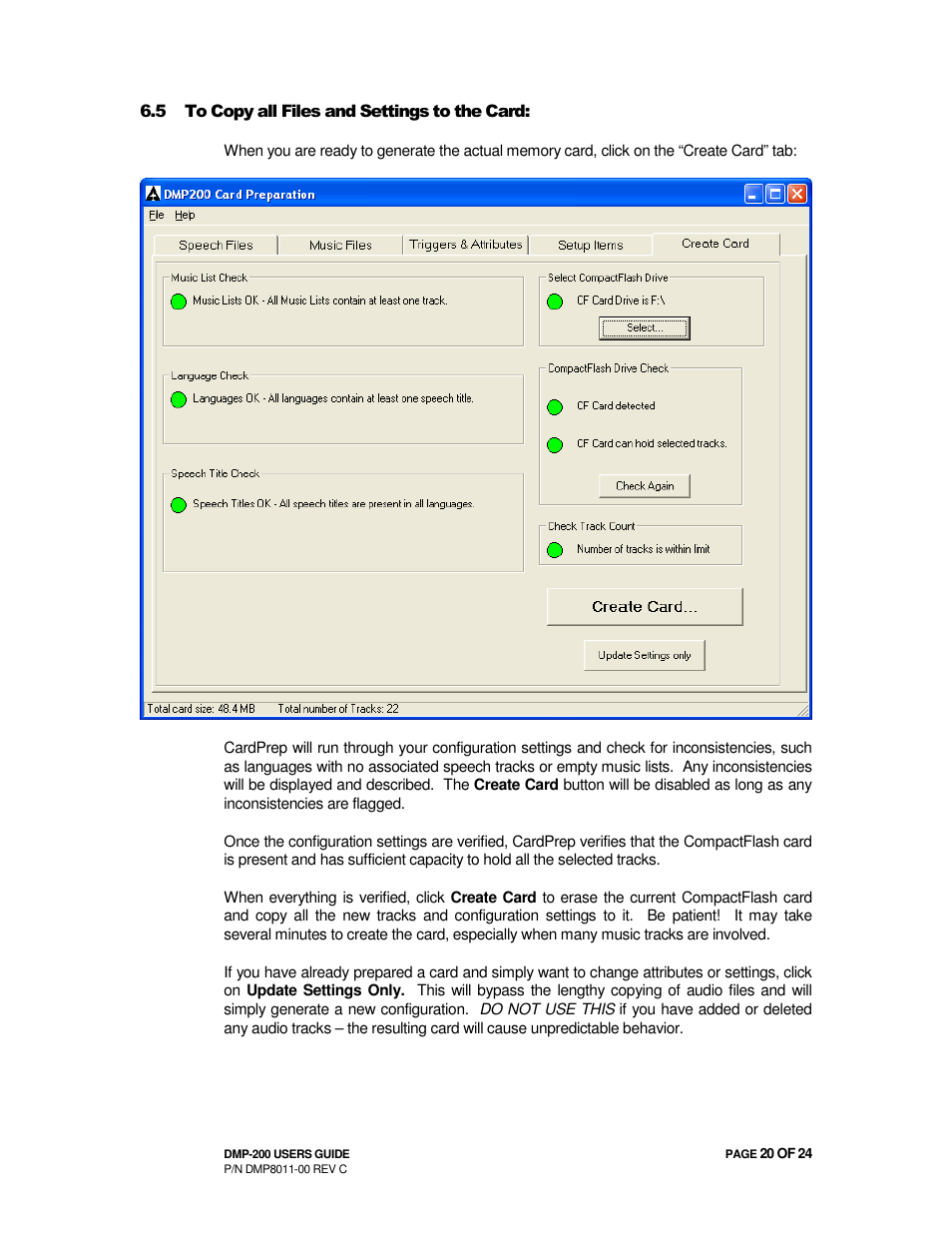 Avionics Innovations DMP-200 (MP3 Player) Operation Manual User Manual | Page 20 / 24