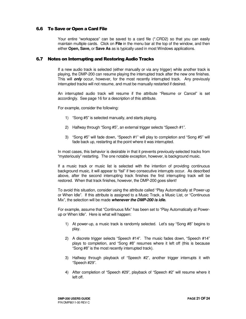Avionics Innovations DMP-200 (MP3 Player) Operation Manual User Manual | Page 21 / 24