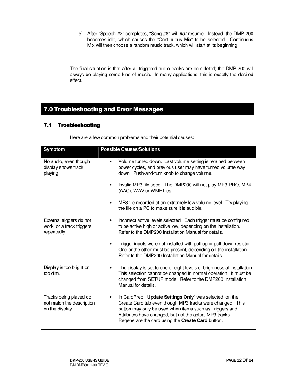 Avionics Innovations DMP-200 (MP3 Player) Operation Manual User Manual | Page 22 / 24