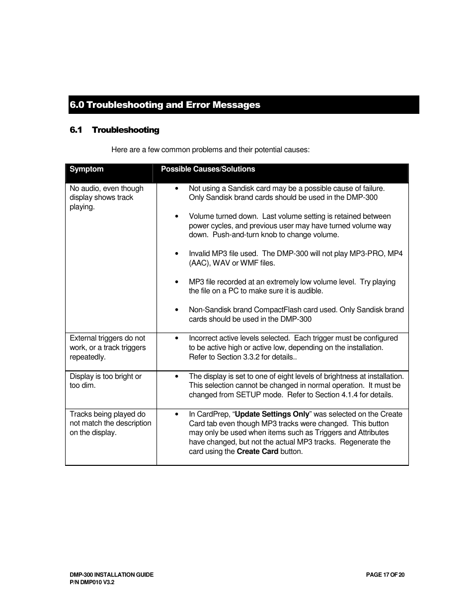 Avionics Innovations DMP-300 (MP3 Player) Installation Manual User Manual | Page 17 / 20
