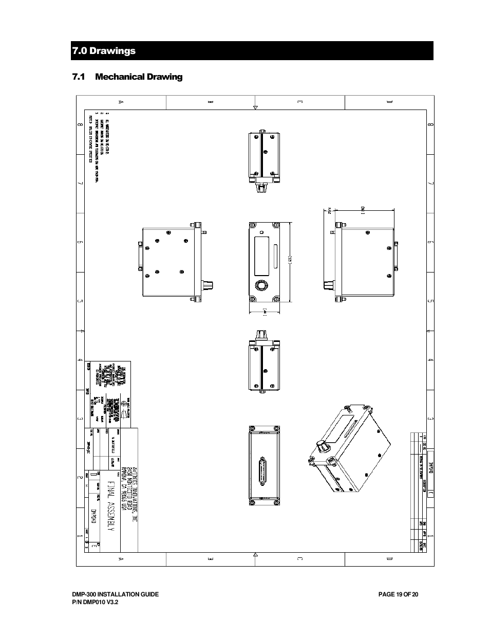 0 drawings | Avionics Innovations DMP-300 (MP3 Player) Installation Manual User Manual | Page 19 / 20