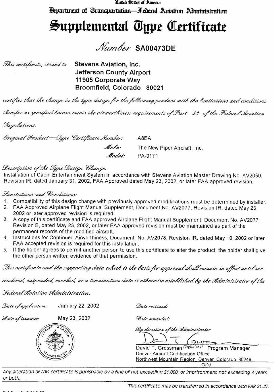 Avionics Innovations FPD 12 (Flat Panel Display) User Manual | Page 11 / 11