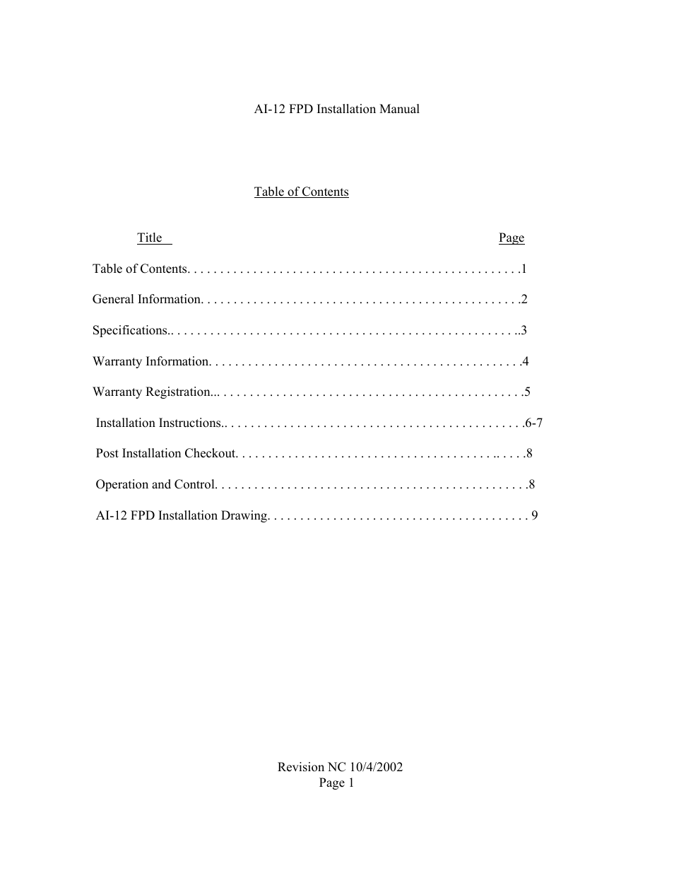 Avionics Innovations FPD 12 (Flat Panel Display) User Manual | Page 2 / 11