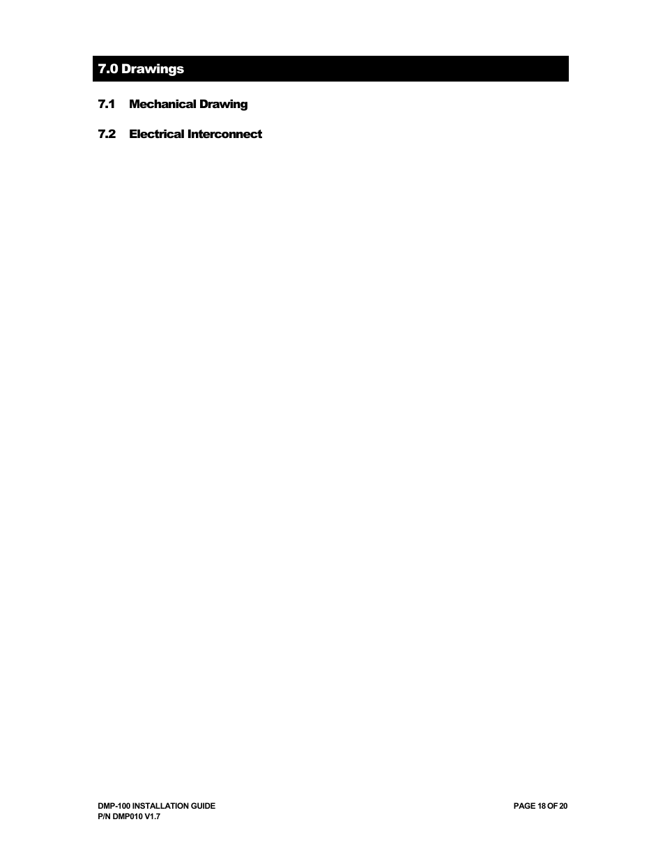 0 drawings | Avionics Innovations DMP-100 (MP3 Player) Installation Manual User Manual | Page 18 / 20