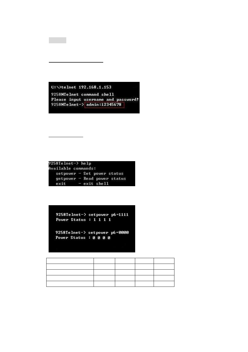 Telnet | Aviosys 9258S User Manual | Page 30 / 31