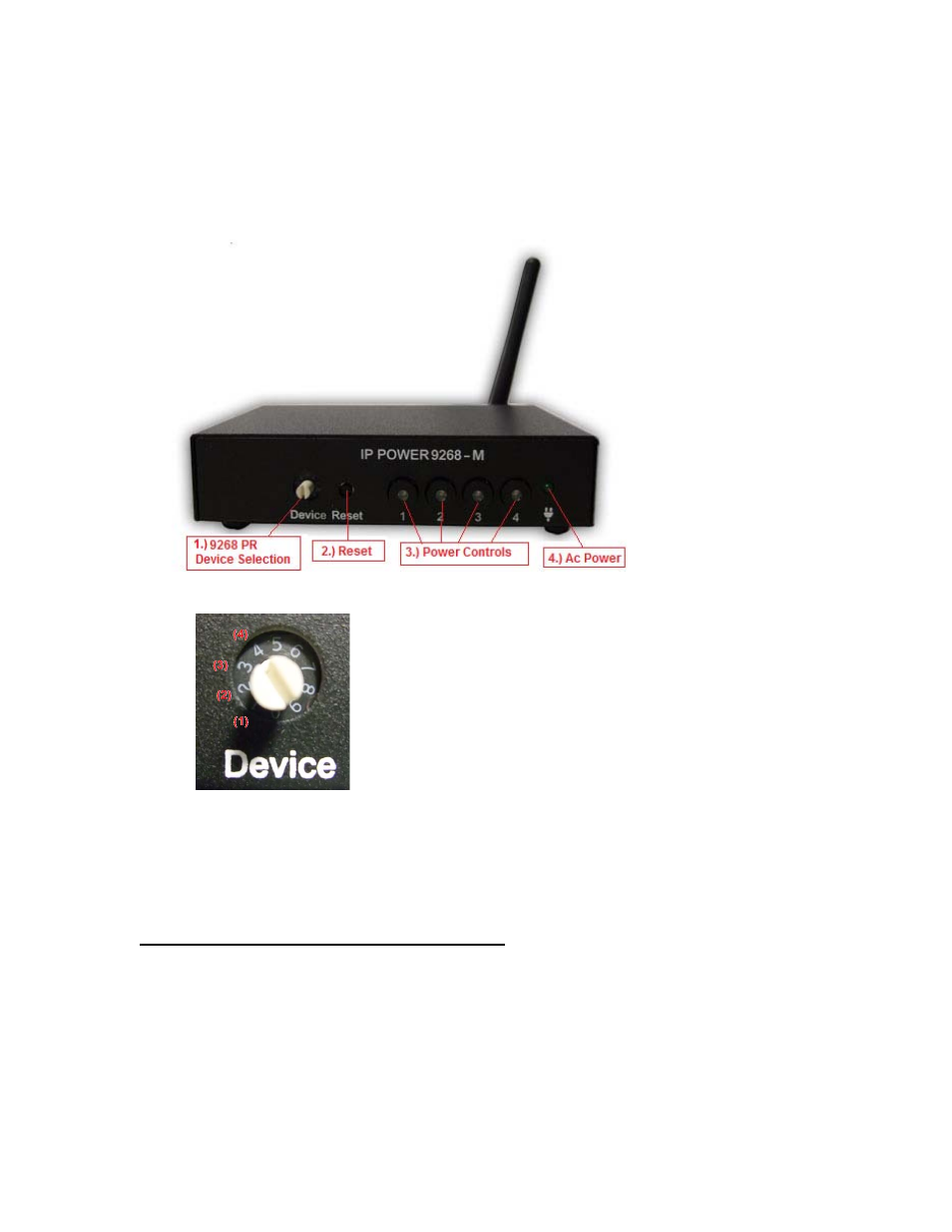 ) hardware interface, Controlling the device manually through the 9268-m, Reset to default values | Aviosys 9268 User Manual | Page 15 / 27