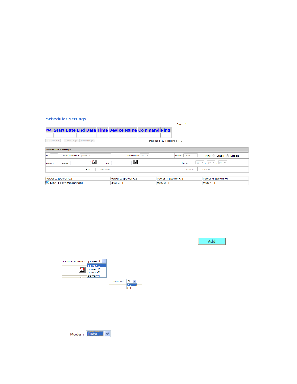 Scheduler settings | Aviosys 9258HP User Manual | Page 21 / 52