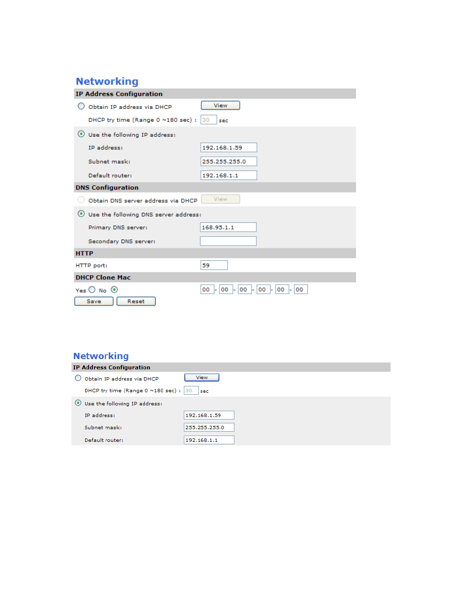 Network settings | Aviosys 9258HP User Manual | Page 34 / 52