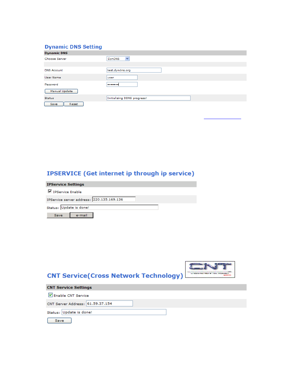 Ddns, Ip server & cnt | Aviosys 9258HP User Manual | Page 38 / 52