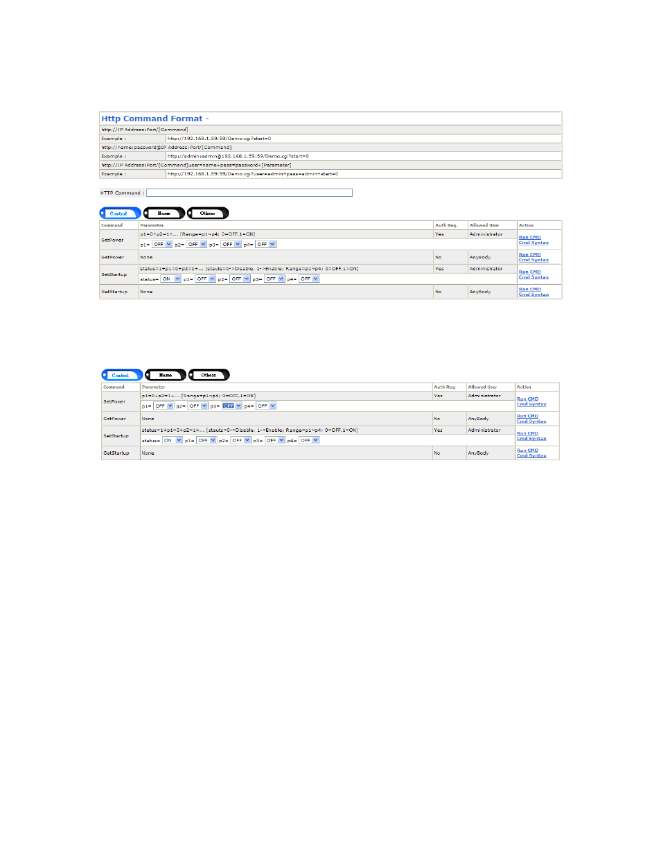 Http command | Aviosys 9258HP User Manual | Page 44 / 52