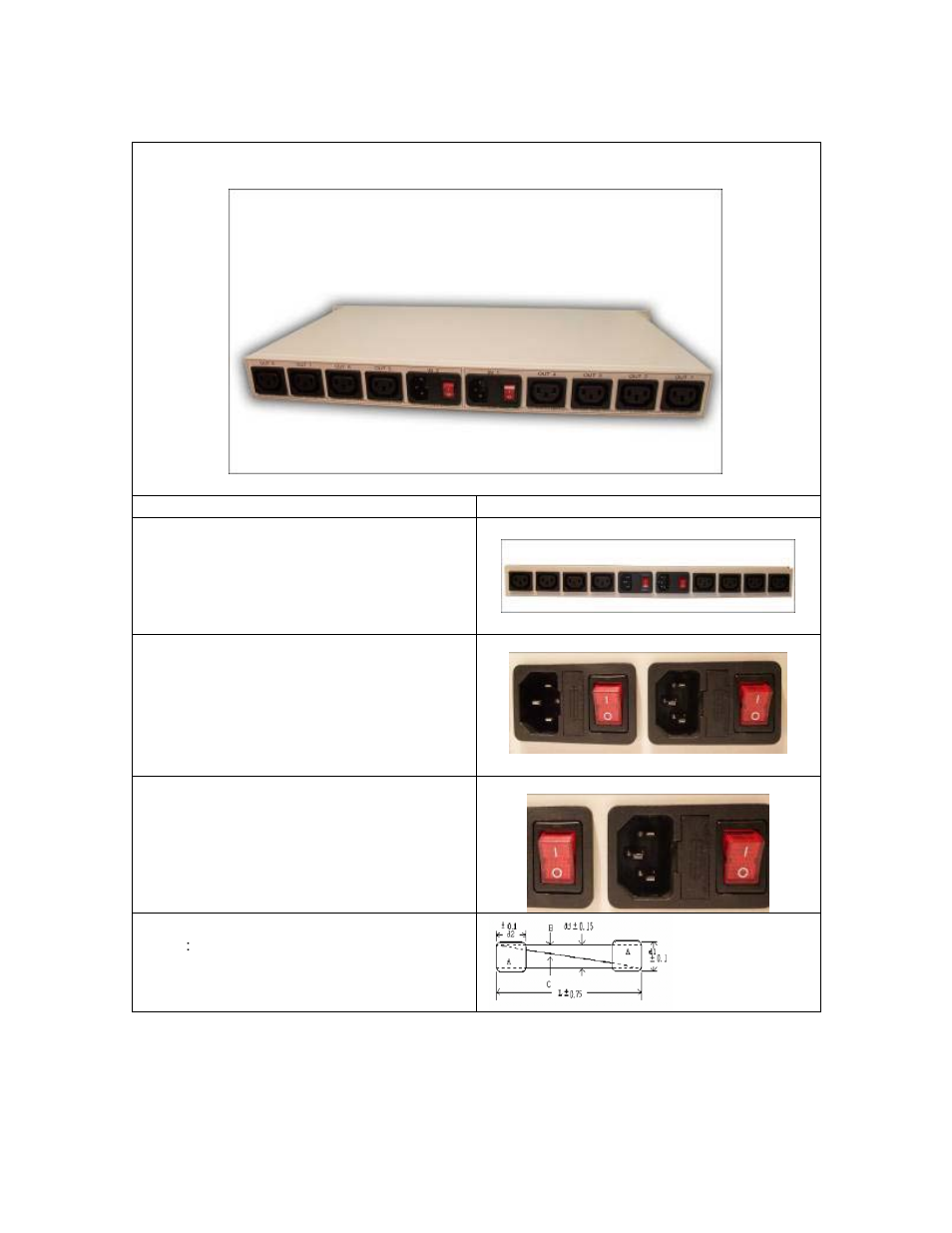 Rear view | Aviosys 9258DS User Manual | Page 9 / 38