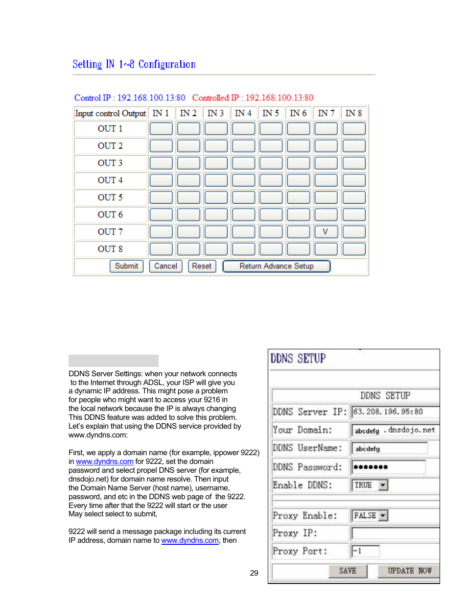 6 ddns settings | Aviosys 9211 User Manual | Page 29 / 46