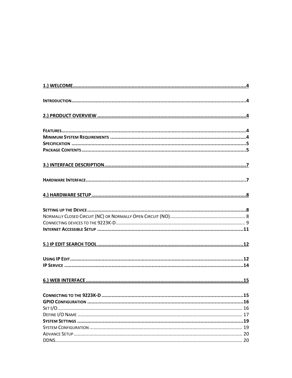 Table of content | Aviosys 9223K-D User Manual | Page 3 / 27