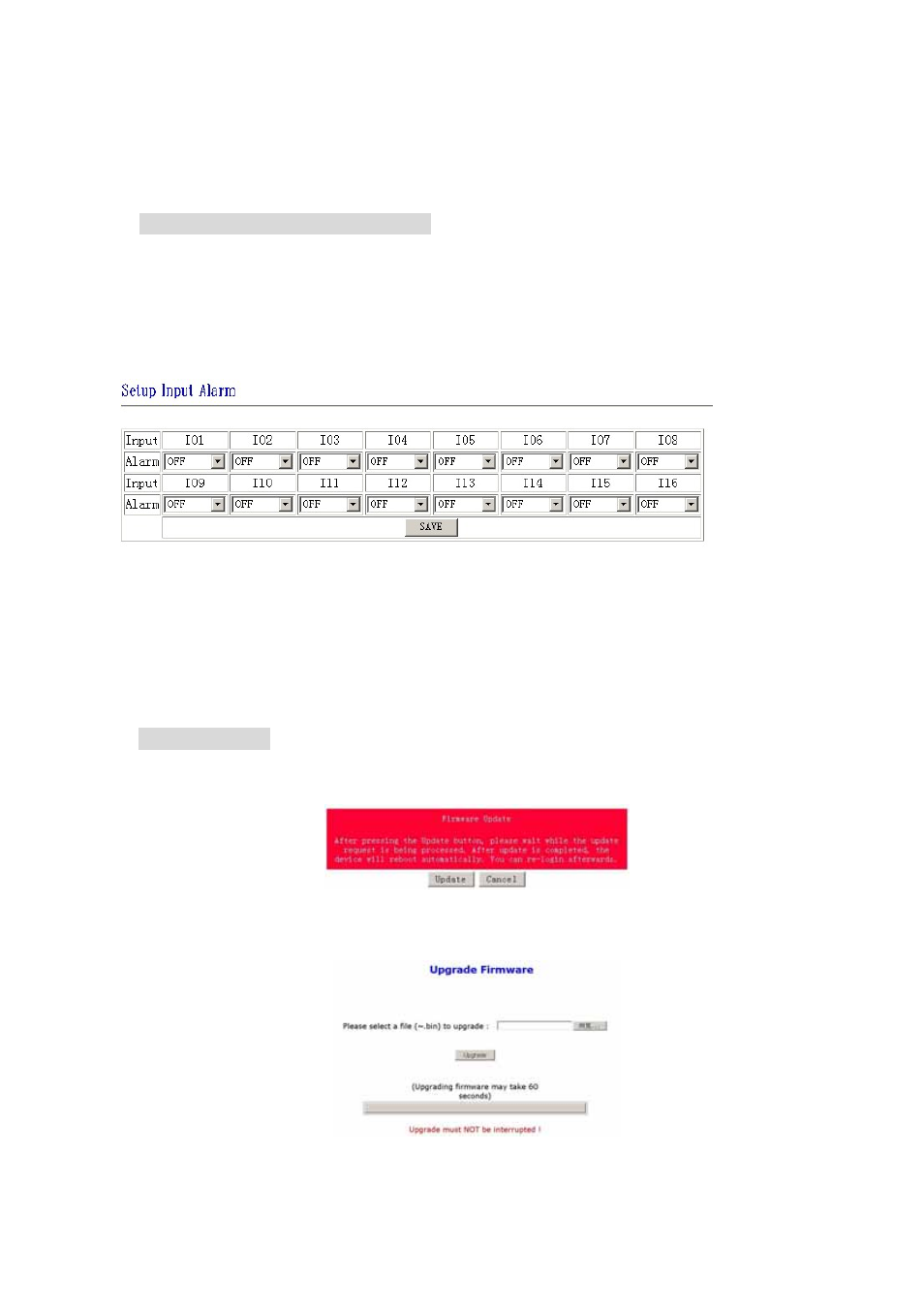 External voltage level monitoring, Firmware update | Aviosys 9216 User Manual | Page 20 / 21