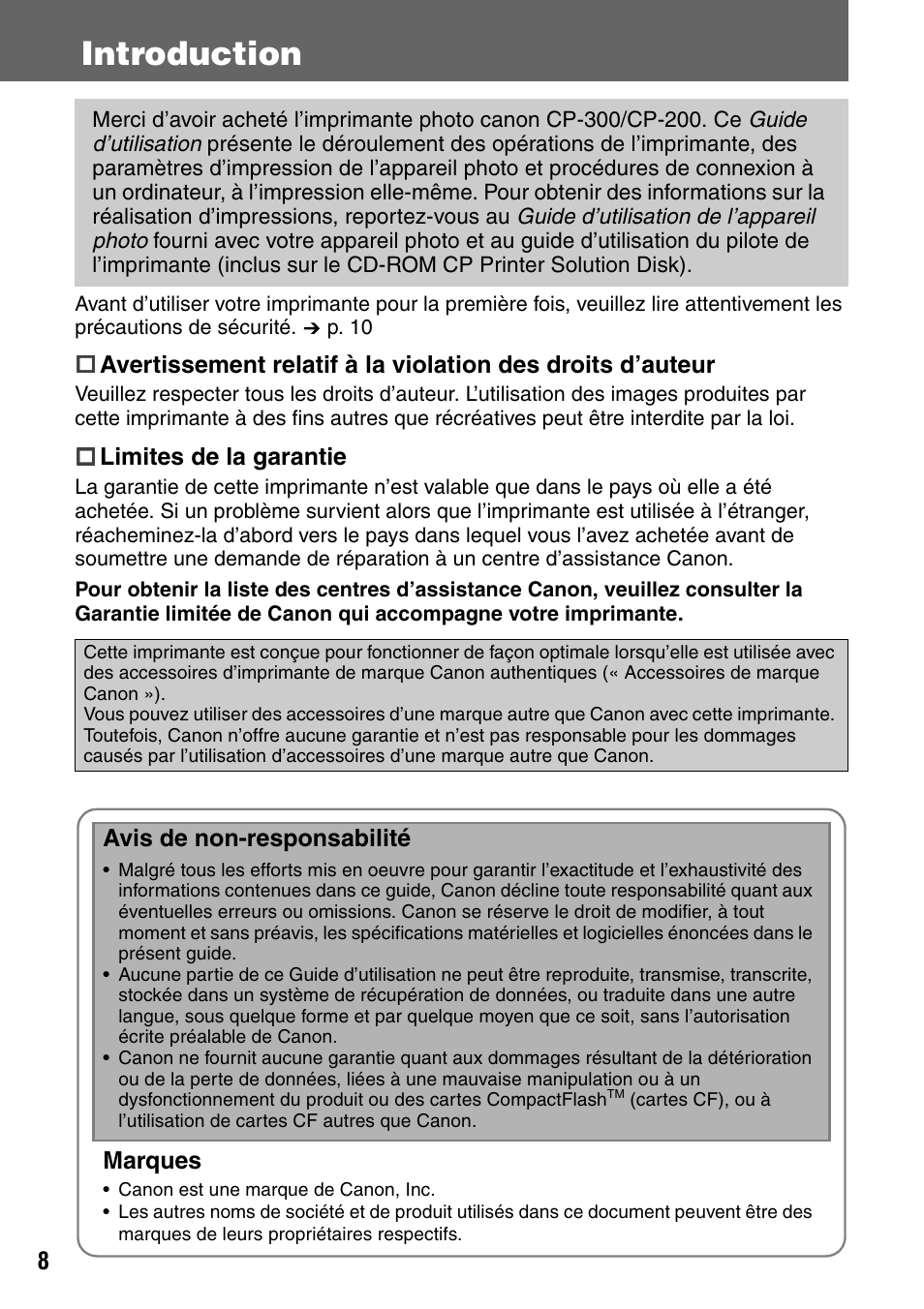 Introduction | Canon CDI-M113-010 User Manual | Page 109 / 154