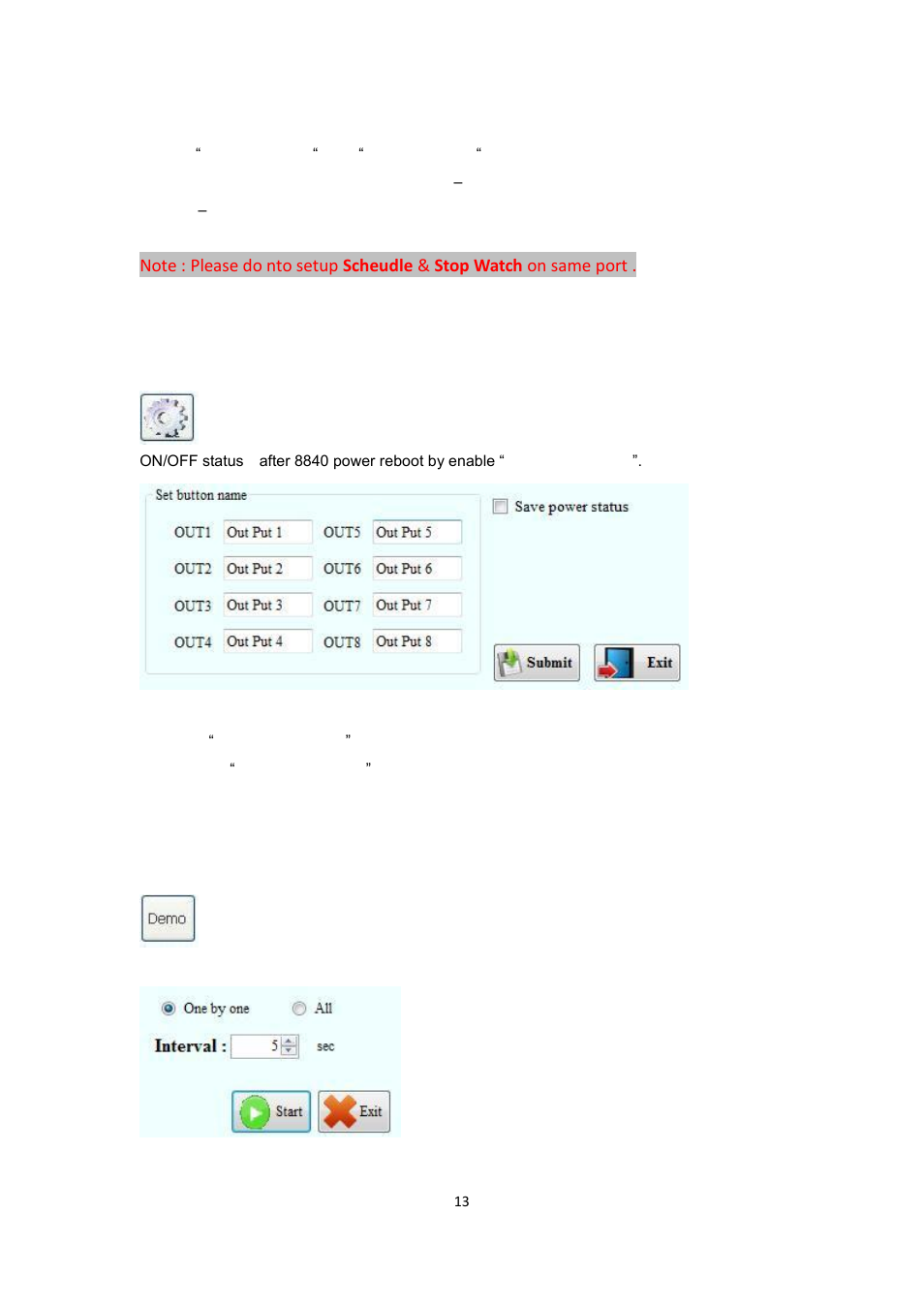 Setup, Demo | Aviosys 8840 Manual User Manual | Page 13 / 16