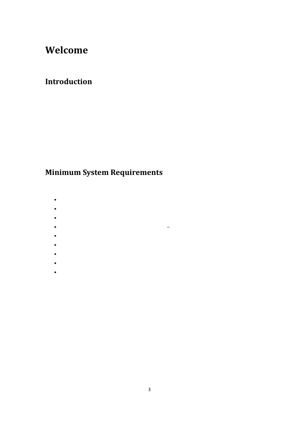 Welcome, Introduction minimum system requirements, Introduction | Minimum system requirements | Aviosys 8800 User Manual | Page 3 / 19