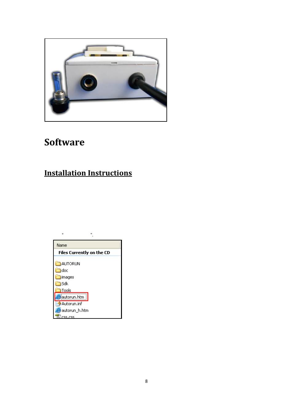 Software, Installation instructions | Aviosys 8800 User Manual | Page 8 / 19