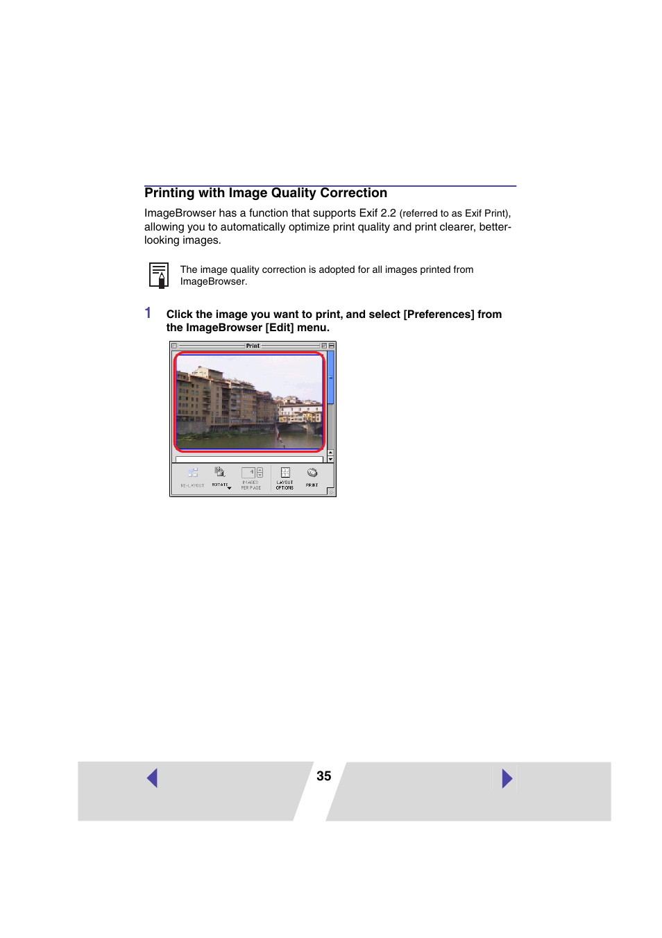 Printing with image quality correction | Canon CP-330 User Manual | Page 35 / 64