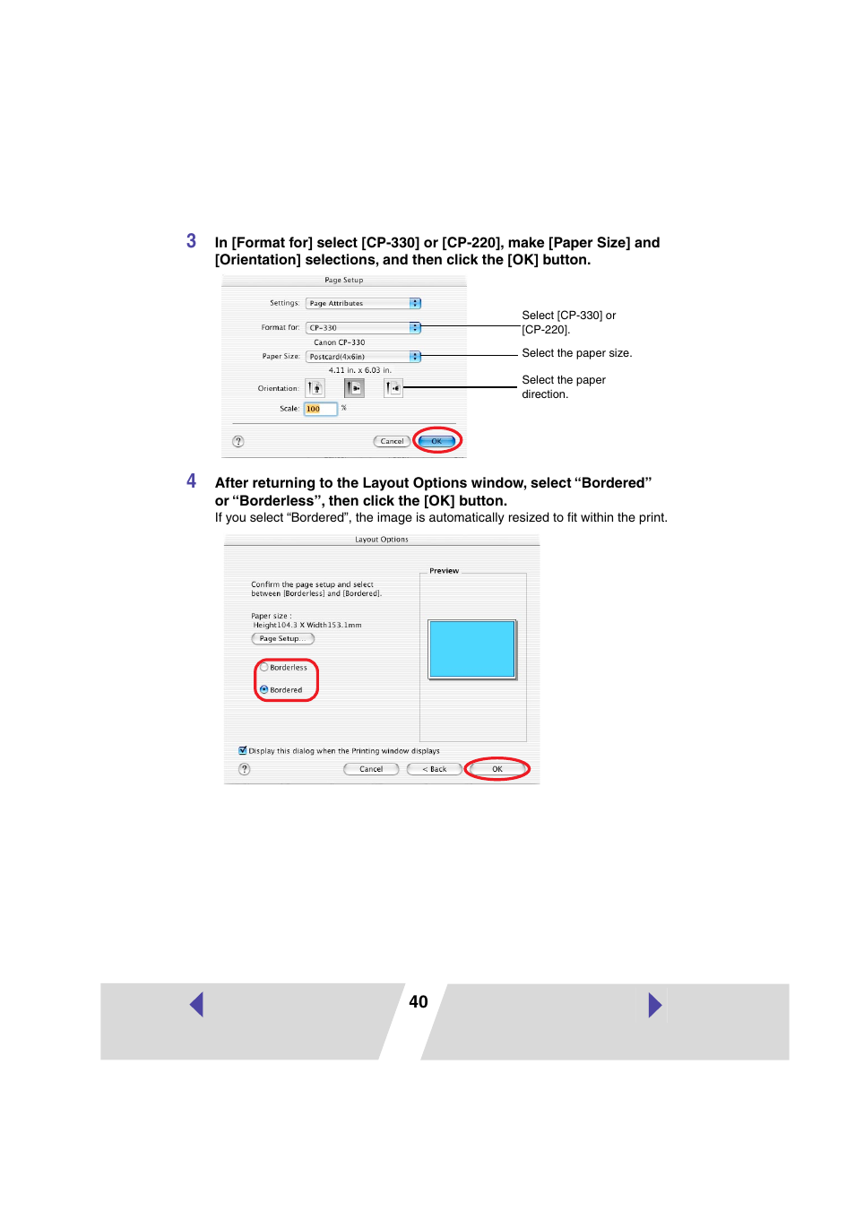 Canon CP-330 User Manual | Page 40 / 64